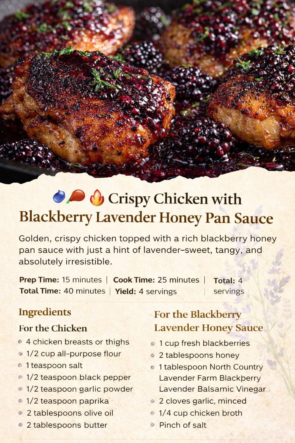 Lavender Blackberry Balsamic Vinegar 5oz