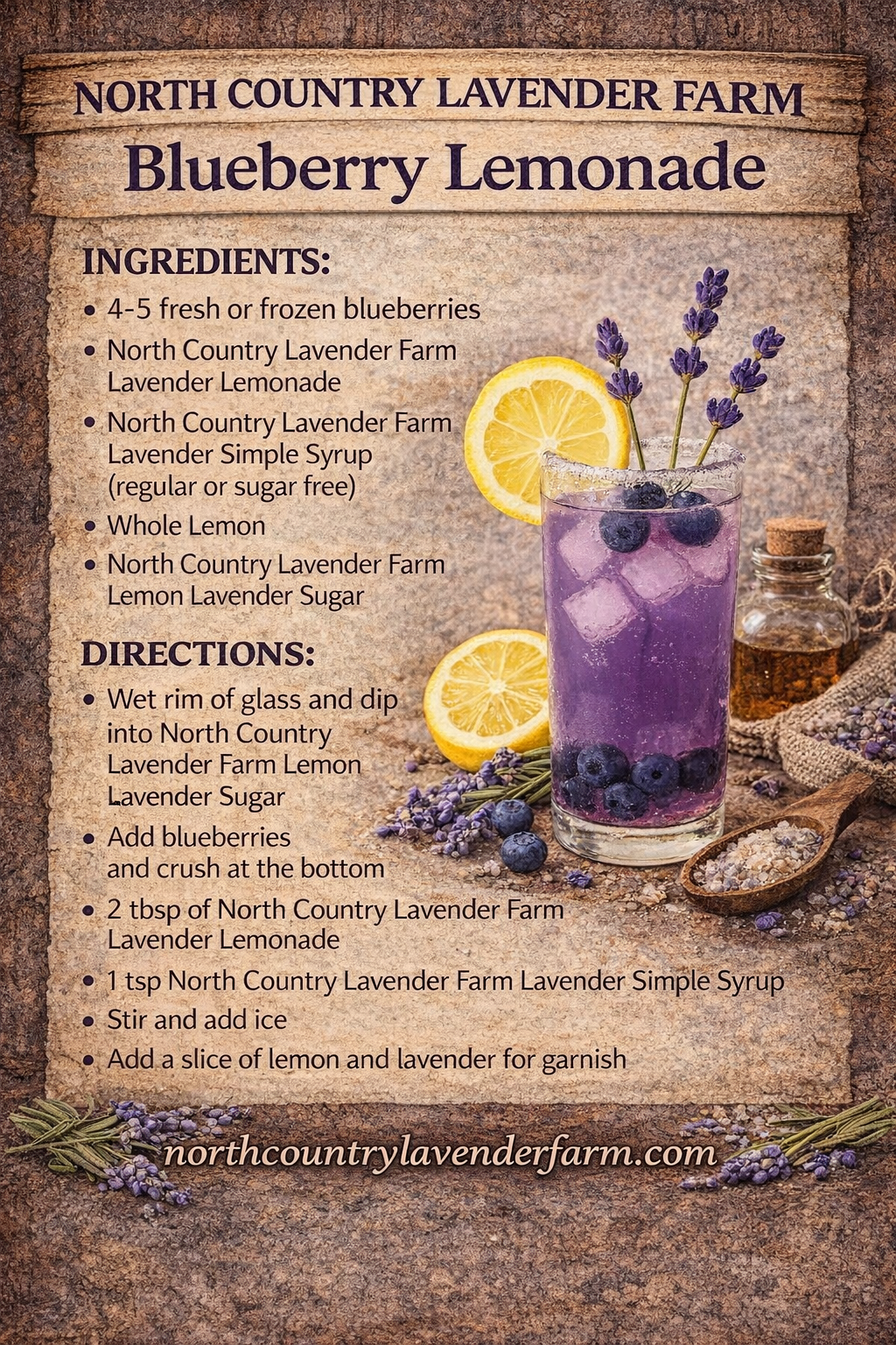 Lavender Cocktail Skewers Picks - Dried Stems Garnish