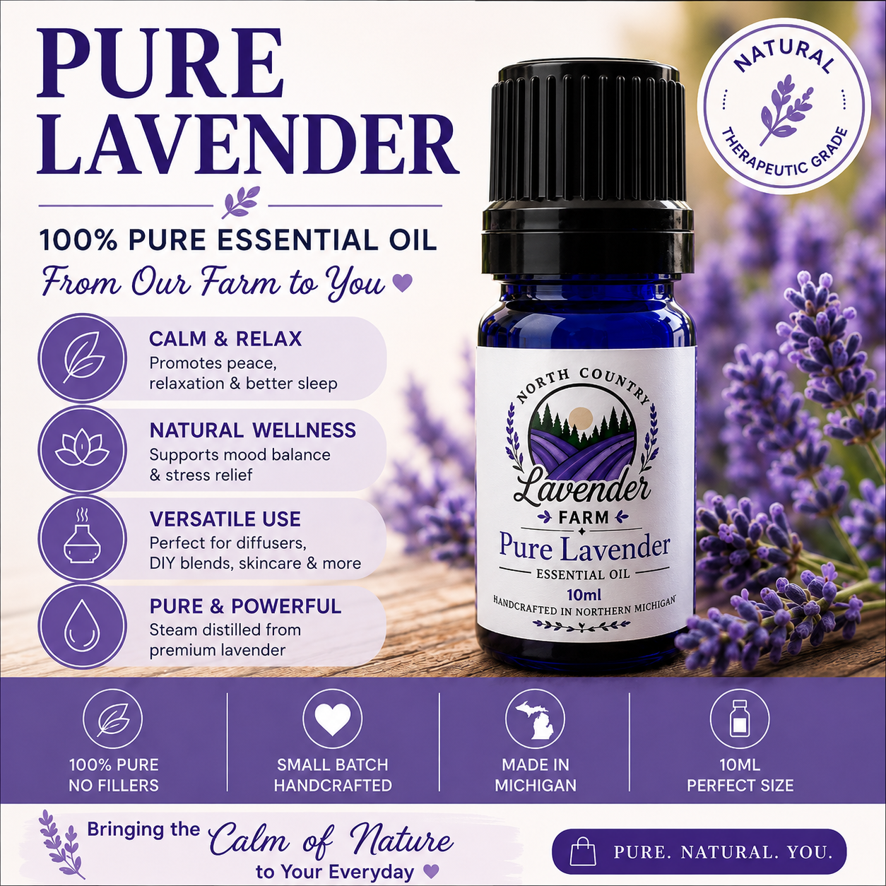 Lavender (Phenomenal) 100% Pure Essential Oil (10ml)