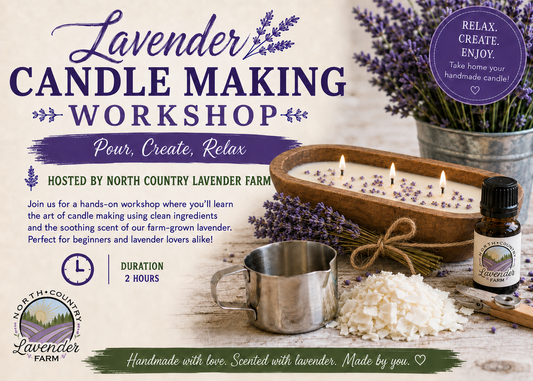 Lavender Candle Making Workshop & Essential Oil Distillation Saturday, Aug 22nd, 10am-12pm