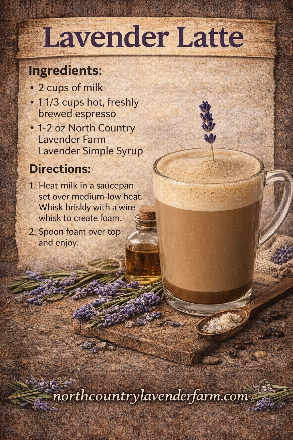 Lavender Cocktail Skewers Picks - Dried Stems Garnish