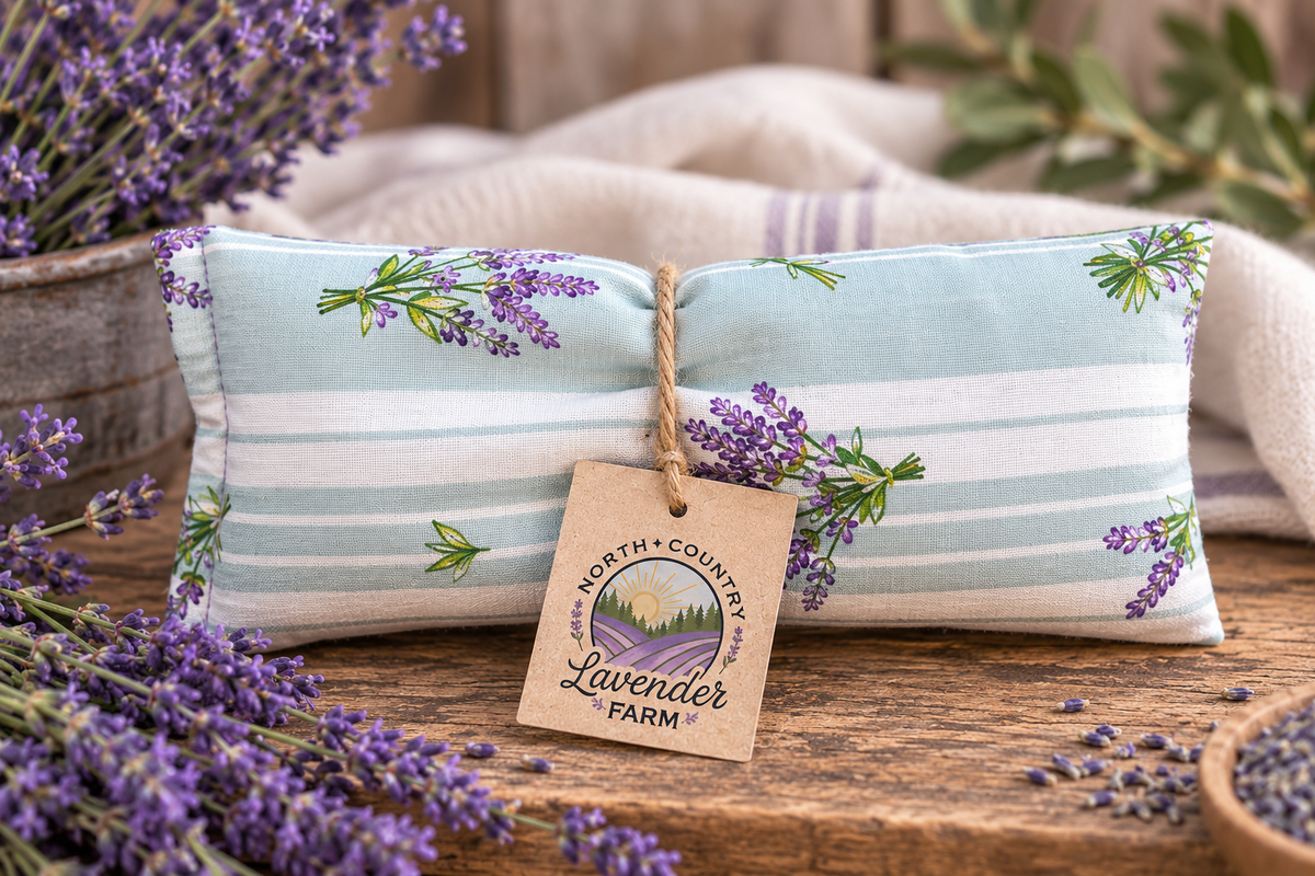 Dried Lavender Spa Eye Pillow Hot/Cold - French Blue