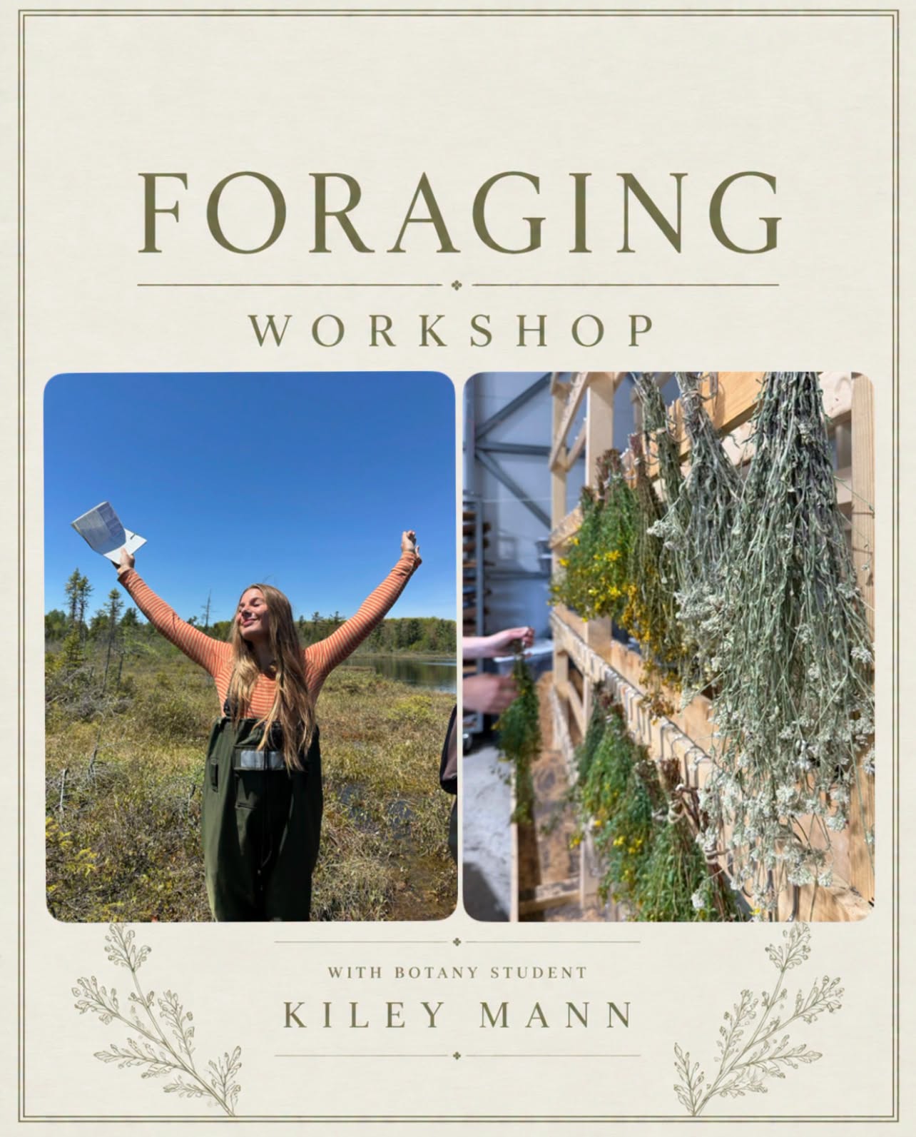 Foraging &  Lavender Workshop Saturday, Aug 1st 10am-12pm